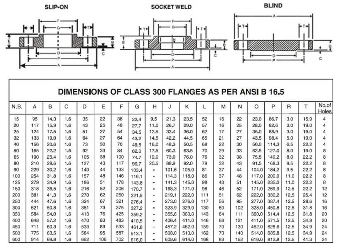 thong so bich ansi class300